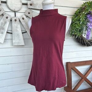 Torrid Burgundy Mock Neck Layering Sleeveless Top